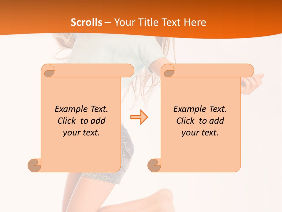 A Young Girl Jumping Up In The Air PowerPoint Template