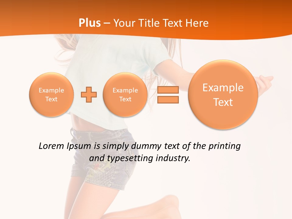 A Young Girl Jumping Up In The Air PowerPoint Template