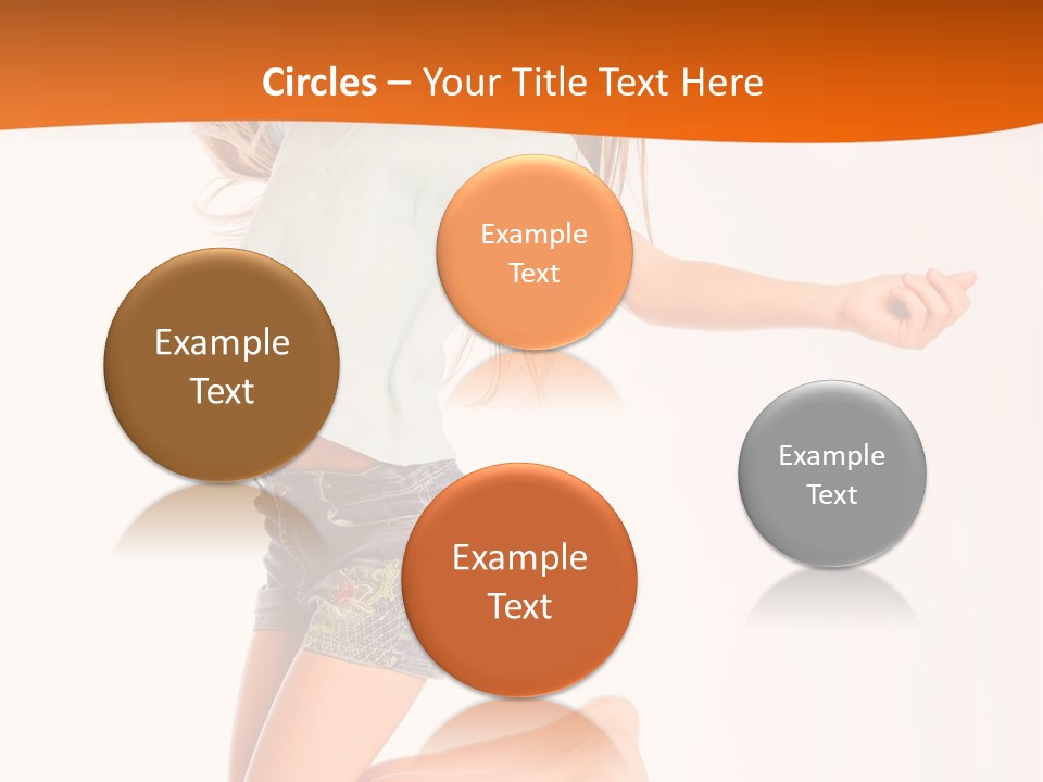 A Young Girl Jumping Up In The Air PowerPoint Template