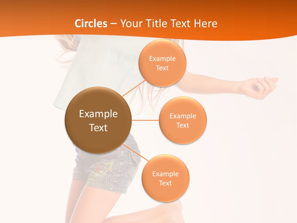 A Young Girl Jumping Up In The Air PowerPoint Template