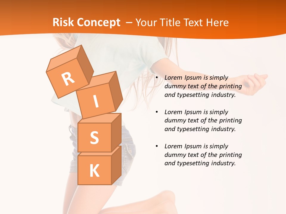 A Young Girl Jumping Up In The Air PowerPoint Template