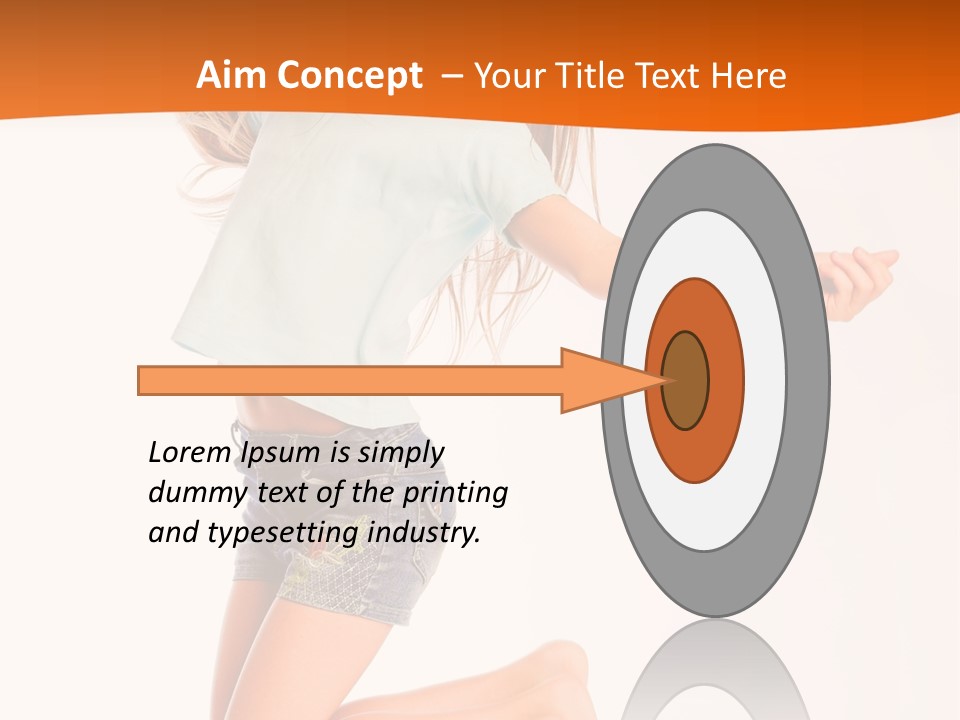 A Young Girl Jumping Up In The Air PowerPoint Template