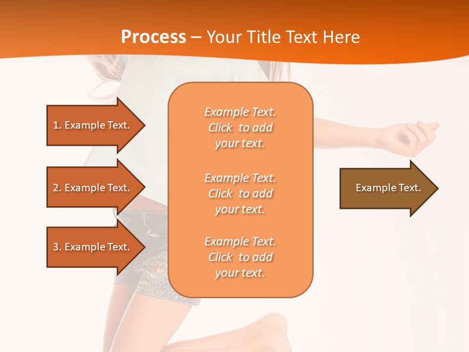 A Young Girl Jumping Up In The Air PowerPoint Template