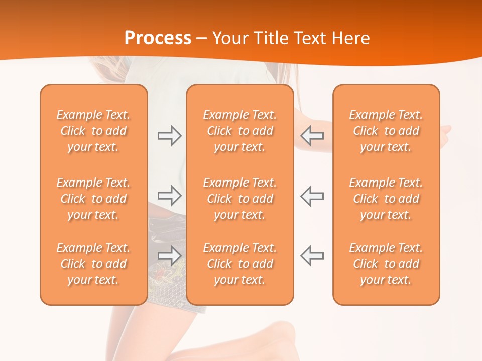 A Young Girl Jumping Up In The Air PowerPoint Template