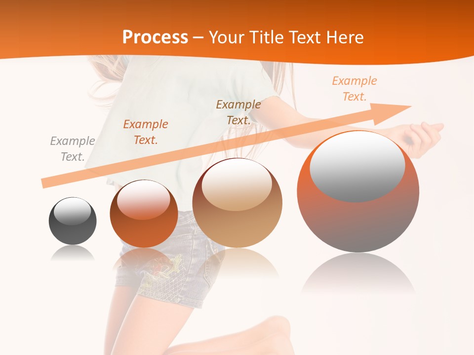 A Young Girl Jumping Up In The Air PowerPoint Template