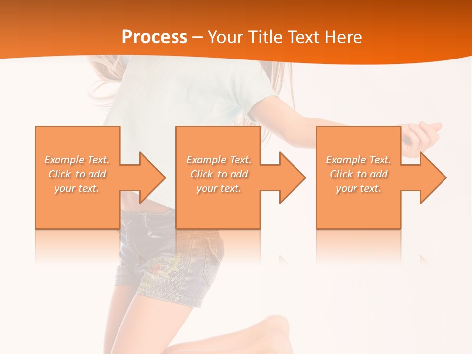 A Young Girl Jumping Up In The Air PowerPoint Template