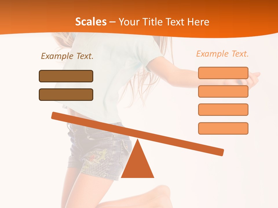 A Young Girl Jumping Up In The Air PowerPoint Template