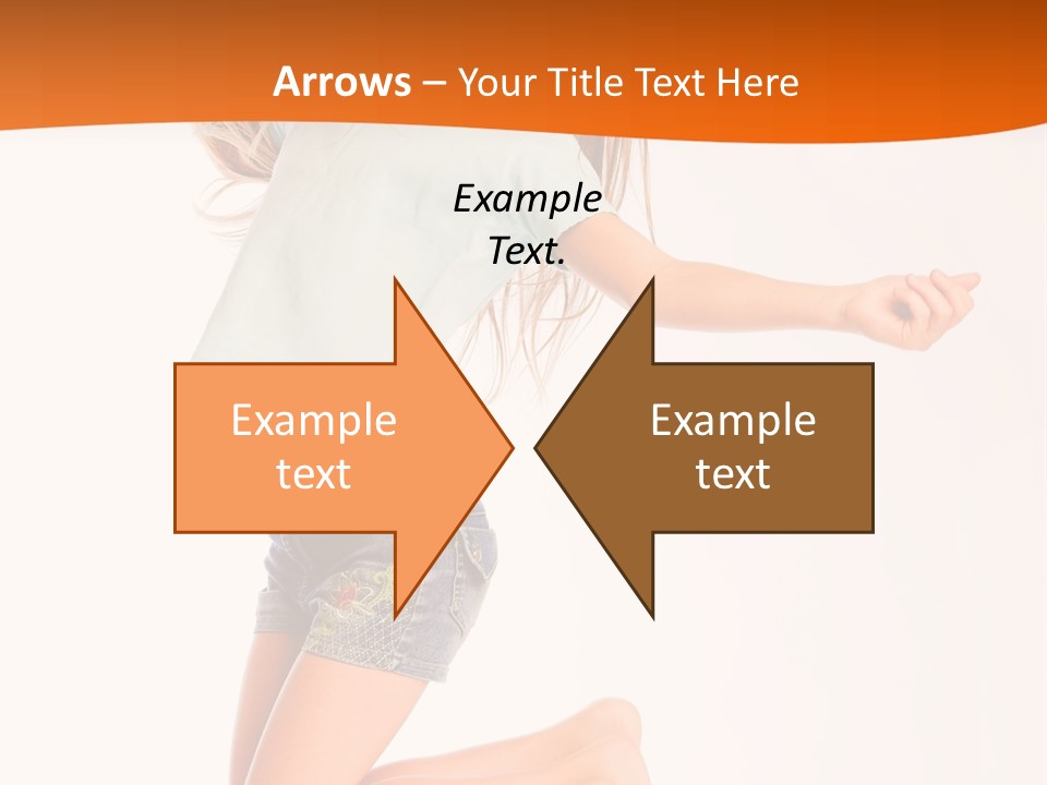 A Young Girl Jumping Up In The Air PowerPoint Template