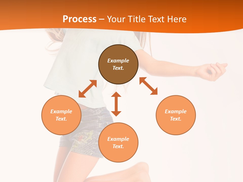 A Young Girl Jumping Up In The Air PowerPoint Template