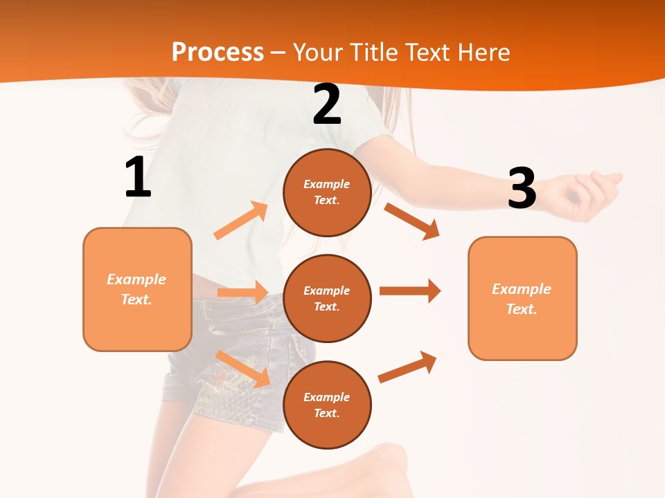 A Young Girl Jumping Up In The Air PowerPoint Template