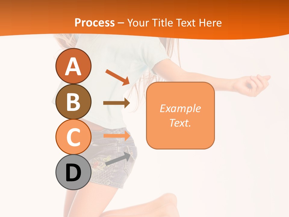 A Young Girl Jumping Up In The Air PowerPoint Template