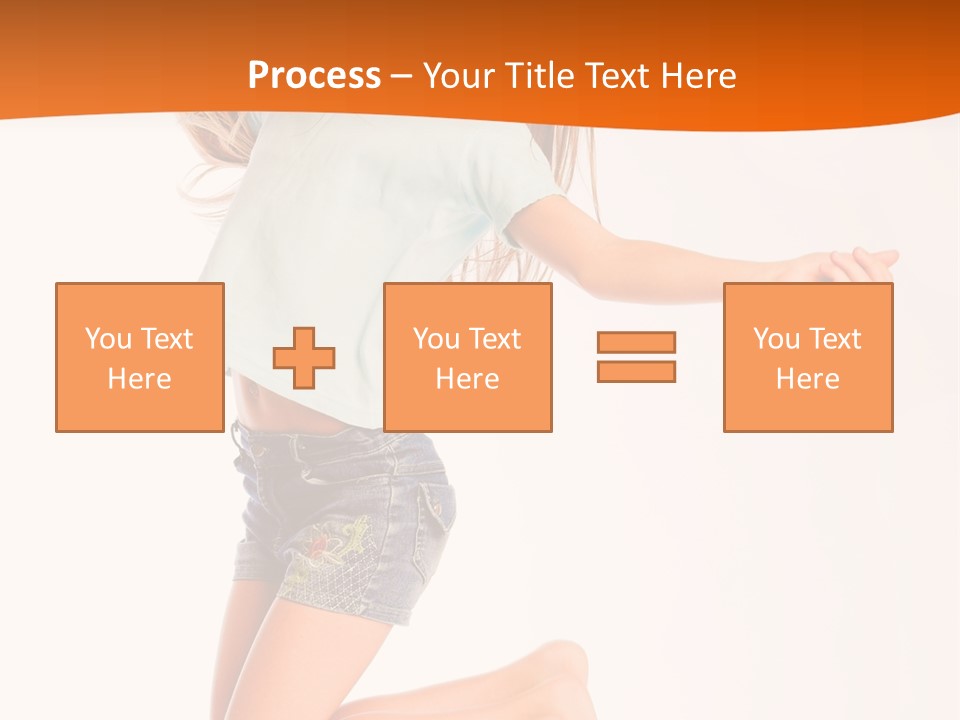A Young Girl Jumping Up In The Air PowerPoint Template