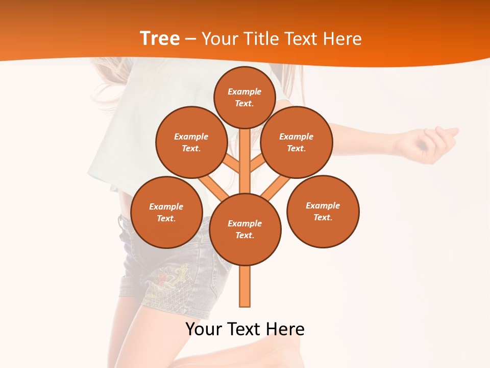 A Young Girl Jumping Up In The Air PowerPoint Template