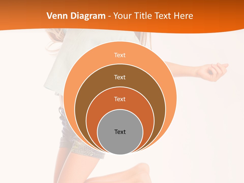 A Young Girl Jumping Up In The Air PowerPoint Template