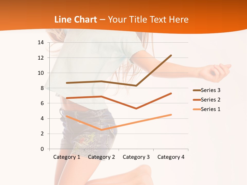 A Young Girl Jumping Up In The Air PowerPoint Template