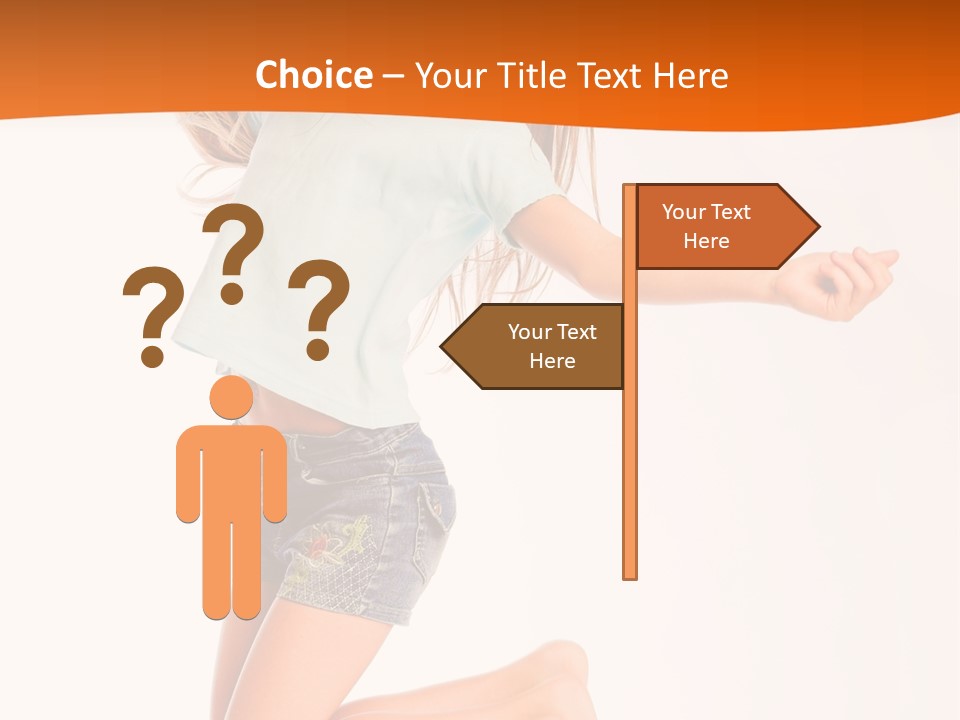 A Young Girl Jumping Up In The Air PowerPoint Template