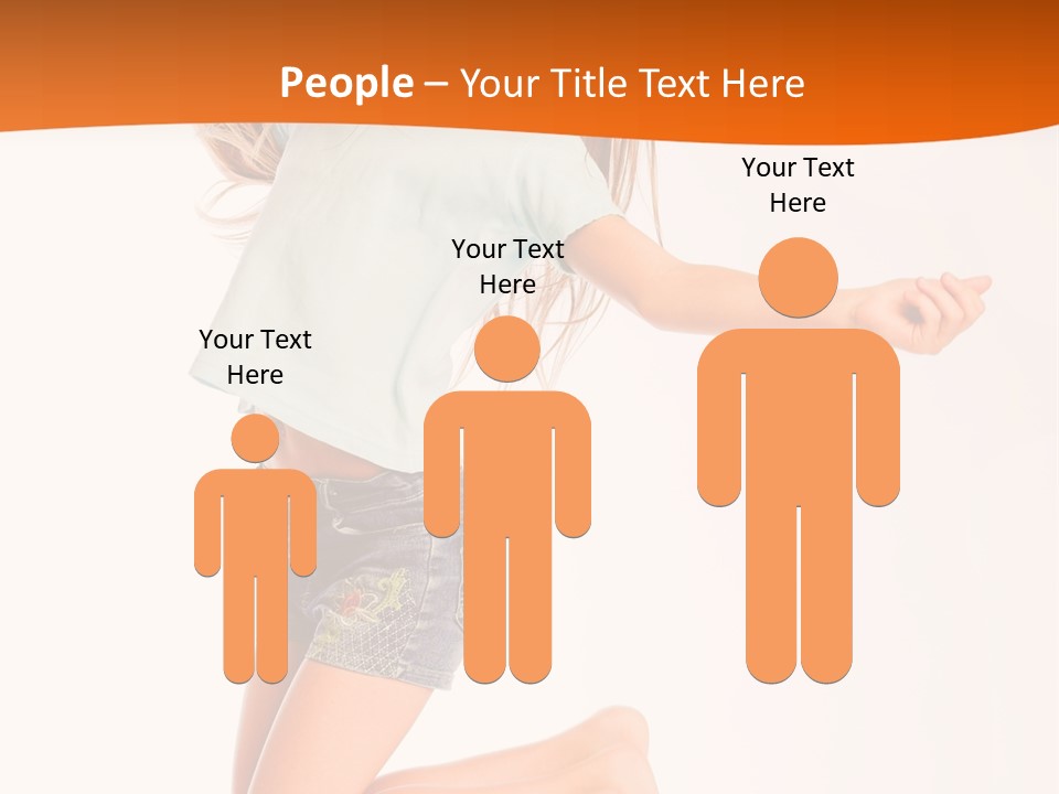 A Young Girl Jumping Up In The Air PowerPoint Template