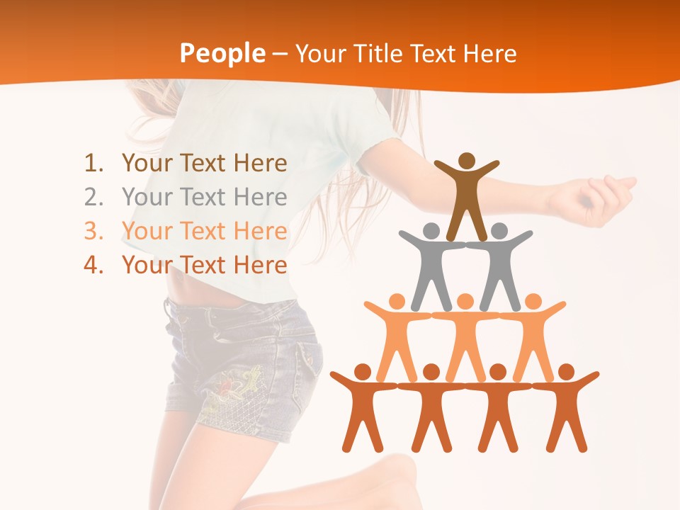 A Young Girl Jumping Up In The Air PowerPoint Template