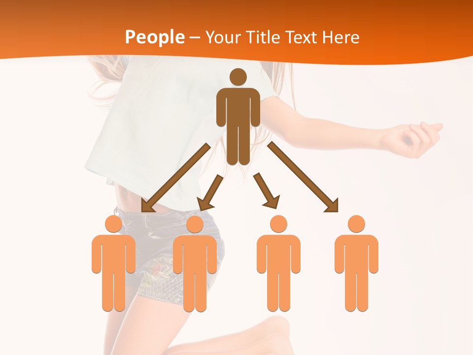 A Young Girl Jumping Up In The Air PowerPoint Template