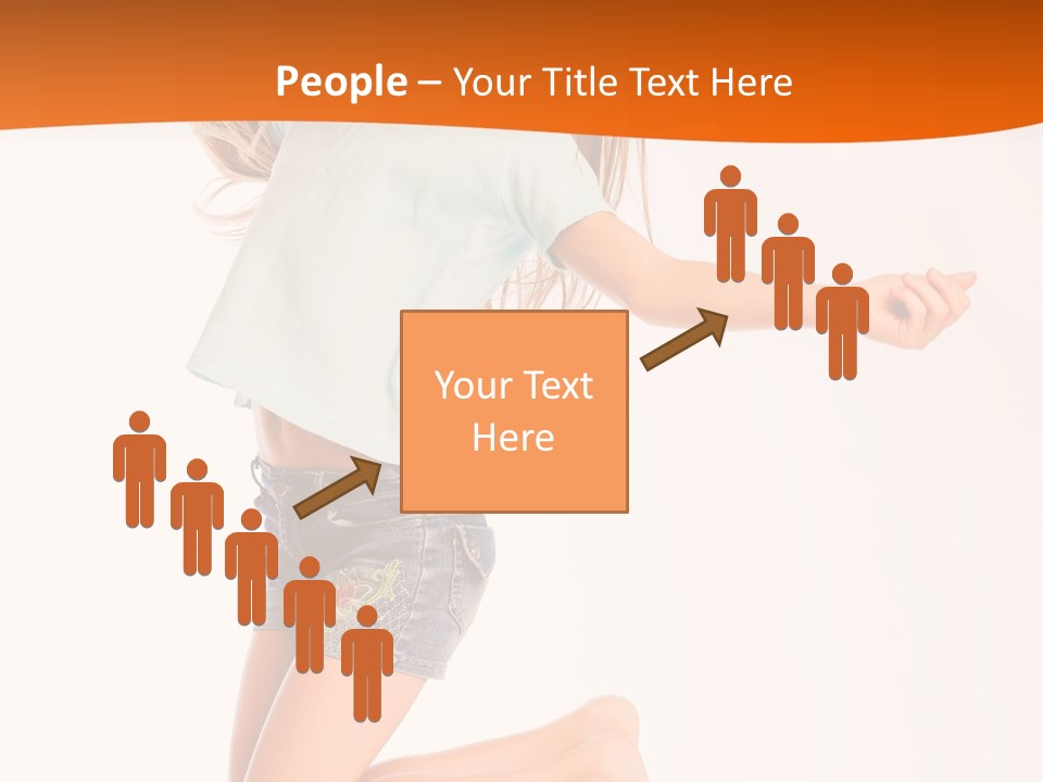 A Young Girl Jumping Up In The Air PowerPoint Template