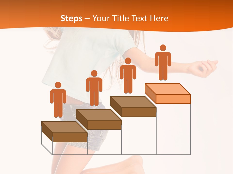 A Young Girl Jumping Up In The Air PowerPoint Template