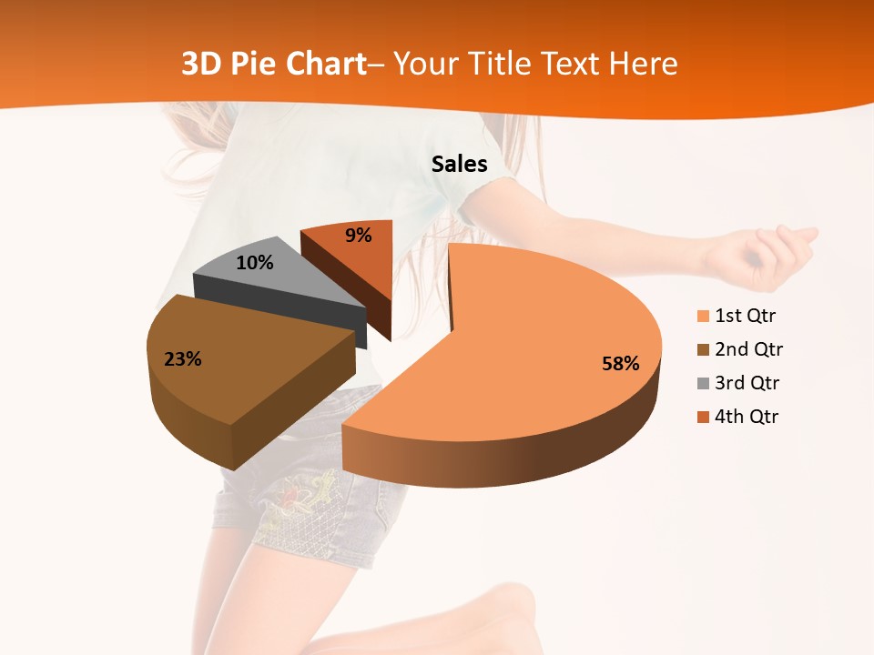 A Young Girl Jumping Up In The Air PowerPoint Template