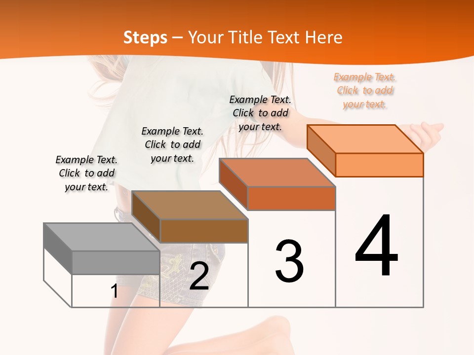 A Young Girl Jumping Up In The Air PowerPoint Template
