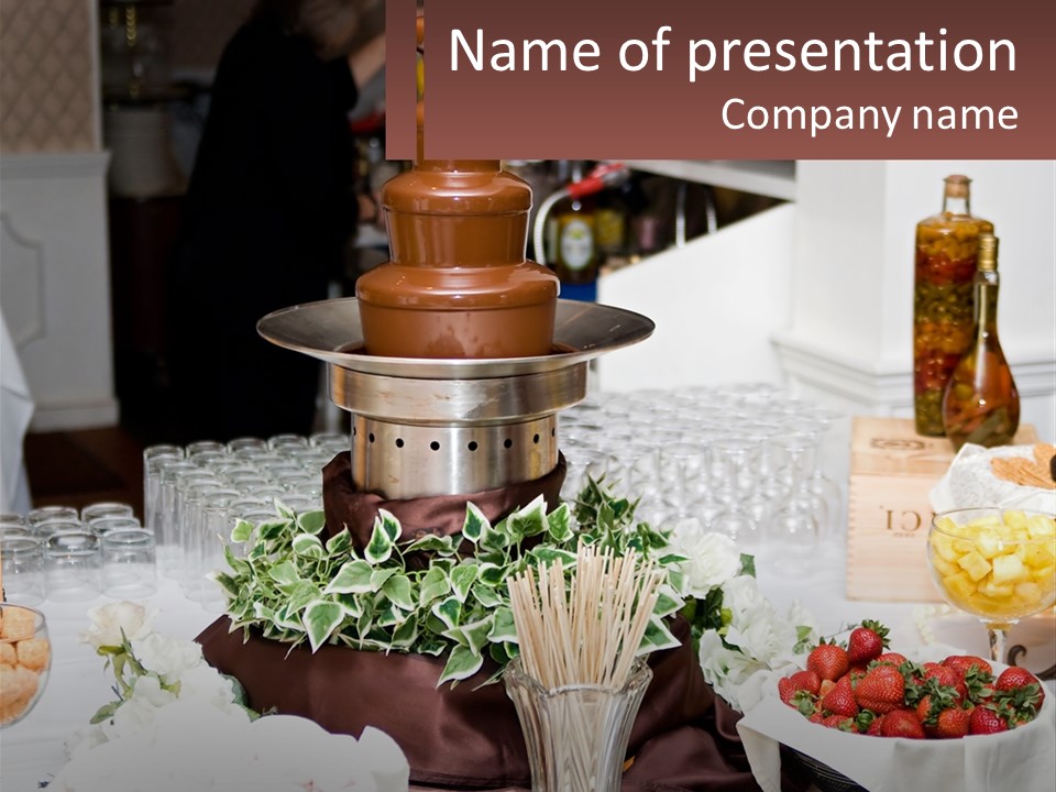 A Table Topped With Lots Of Food And Drinks PowerPoint Template