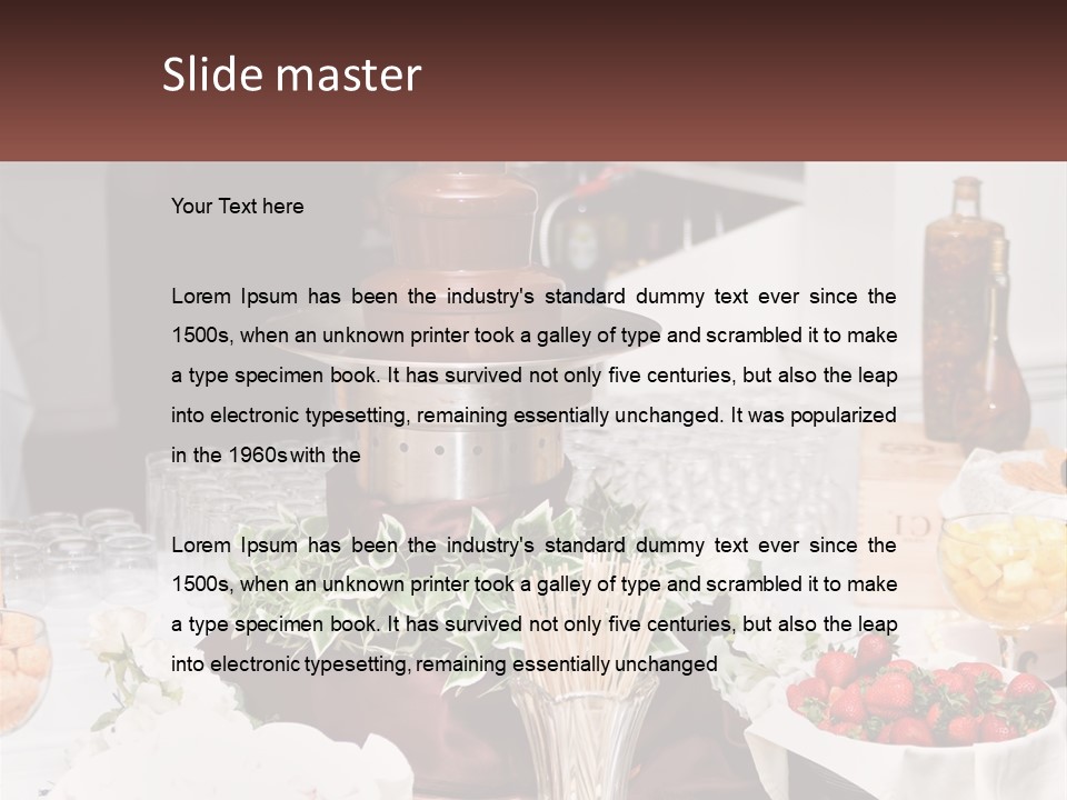 A Table Topped With Lots Of Food And Drinks PowerPoint Template