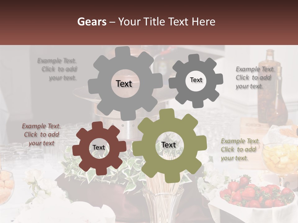 A Table Topped With Lots Of Food And Drinks PowerPoint Template