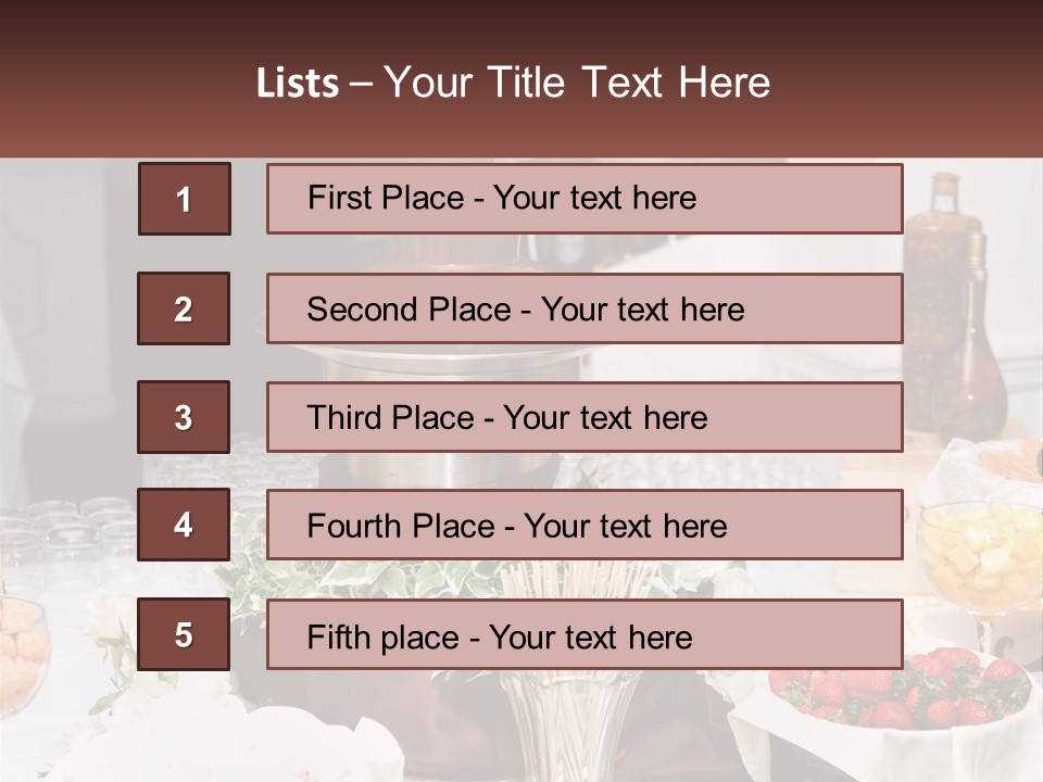 A Table Topped With Lots Of Food And Drinks PowerPoint Template