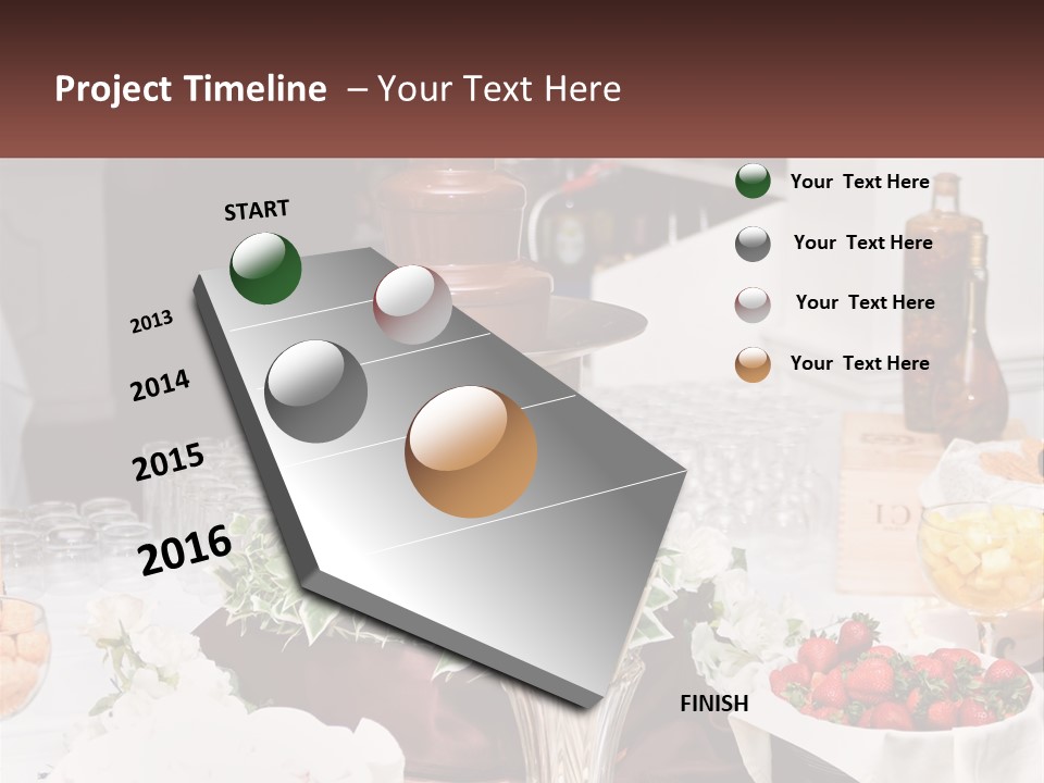 A Table Topped With Lots Of Food And Drinks PowerPoint Template