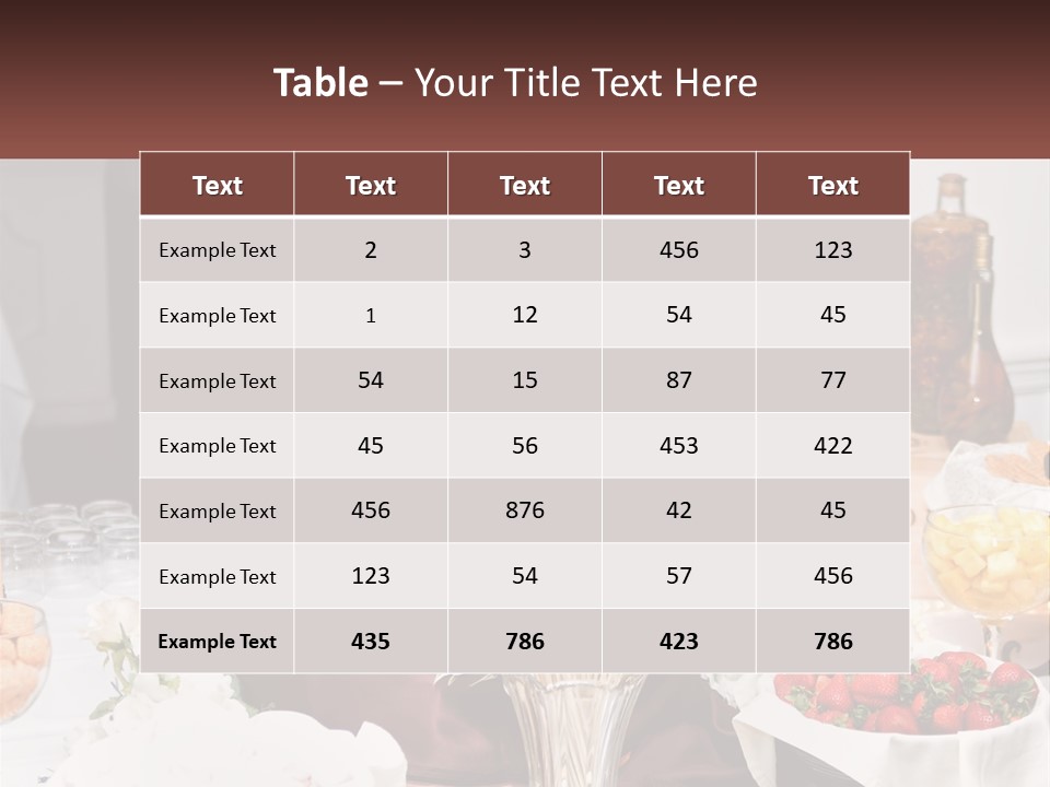 A Table Topped With Lots Of Food And Drinks PowerPoint Template