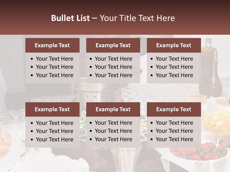 A Table Topped With Lots Of Food And Drinks PowerPoint Template
