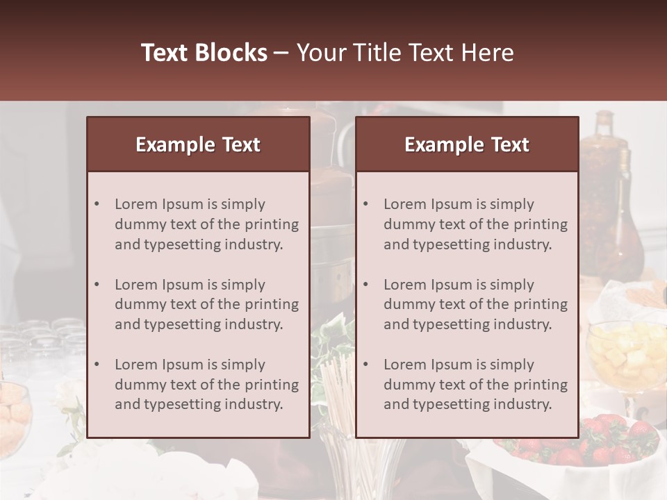 A Table Topped With Lots Of Food And Drinks PowerPoint Template