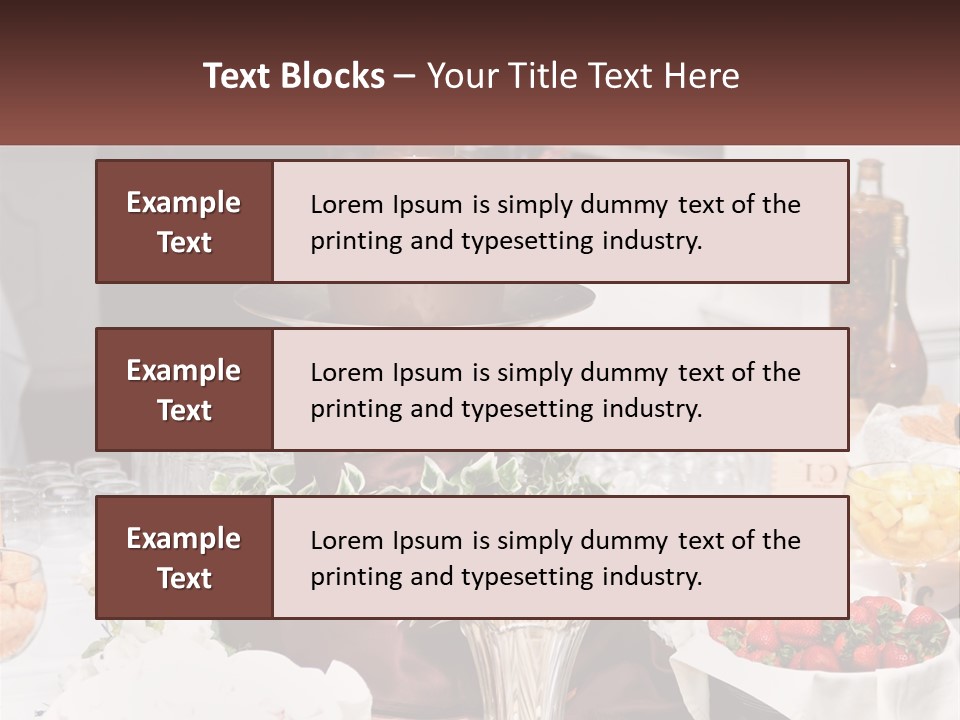 A Table Topped With Lots Of Food And Drinks PowerPoint Template