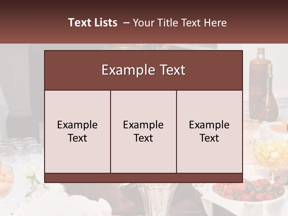 A Table Topped With Lots Of Food And Drinks PowerPoint Template