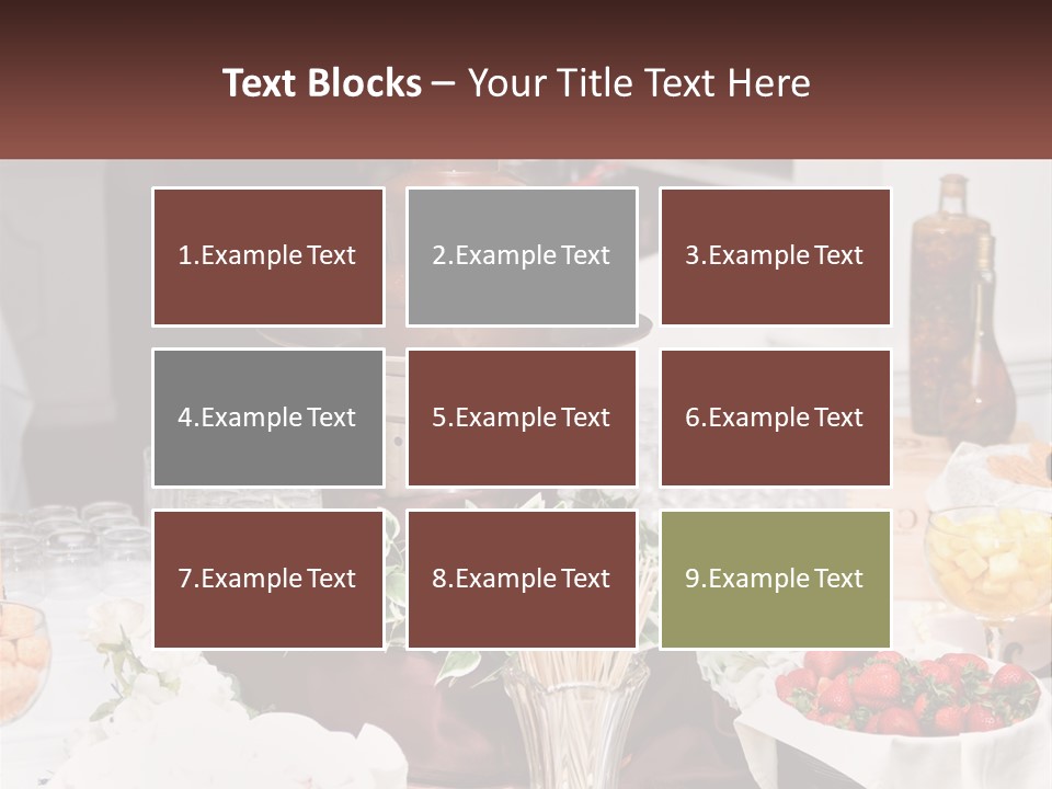 A Table Topped With Lots Of Food And Drinks PowerPoint Template