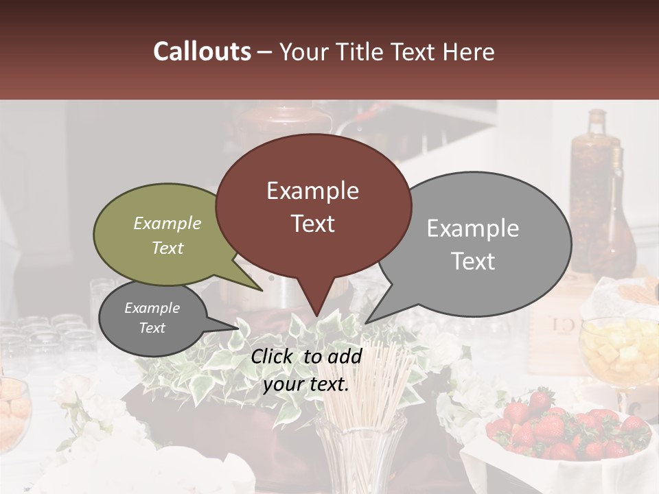 A Table Topped With Lots Of Food And Drinks PowerPoint Template