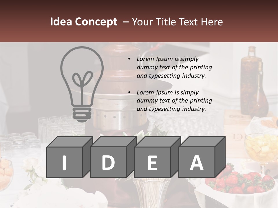 A Table Topped With Lots Of Food And Drinks PowerPoint Template