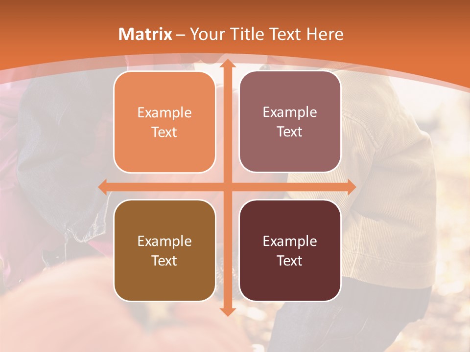 Two Children With Pumpkins Powerpoint Template PowerPoint Template