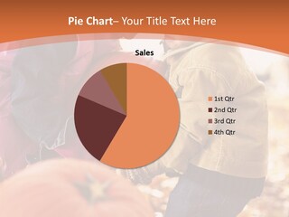 Two Children With Pumpkins Powerpoint Template PowerPoint Template