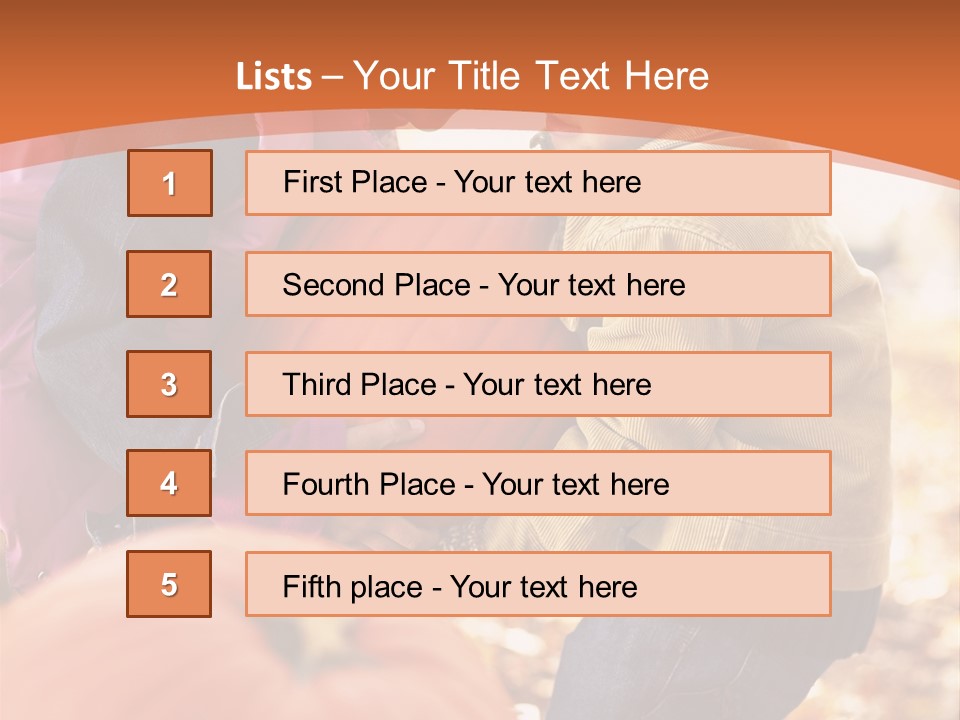 Two Children With Pumpkins Powerpoint Template PowerPoint Template