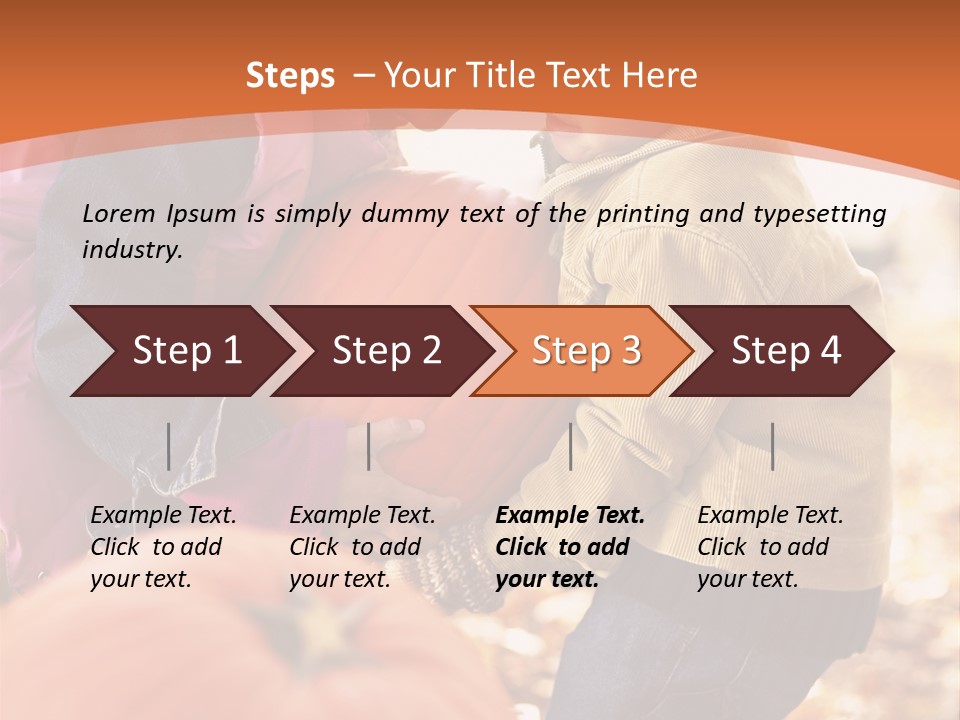 Two Children With Pumpkins Powerpoint Template PowerPoint Template
