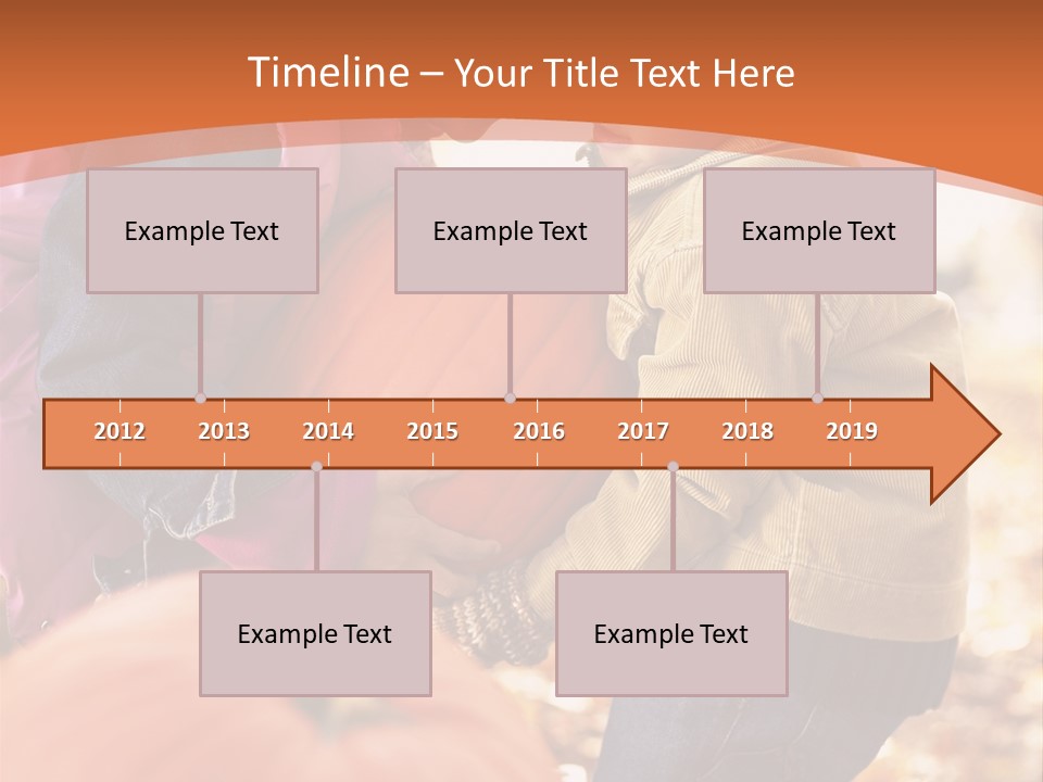 Two Children With Pumpkins Powerpoint Template PowerPoint Template