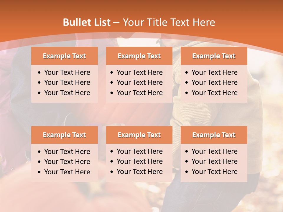 Two Children With Pumpkins Powerpoint Template PowerPoint Template