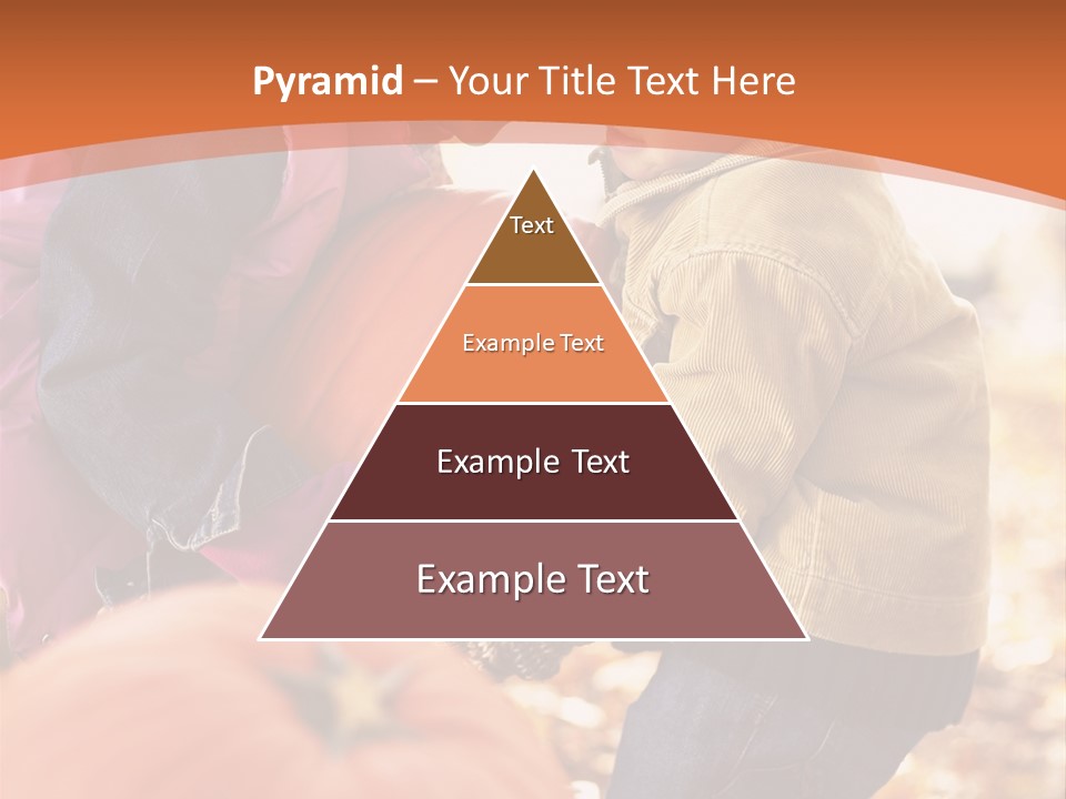 Two Children With Pumpkins Powerpoint Template PowerPoint Template