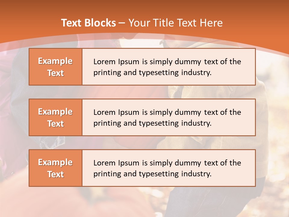 Two Children With Pumpkins Powerpoint Template PowerPoint Template