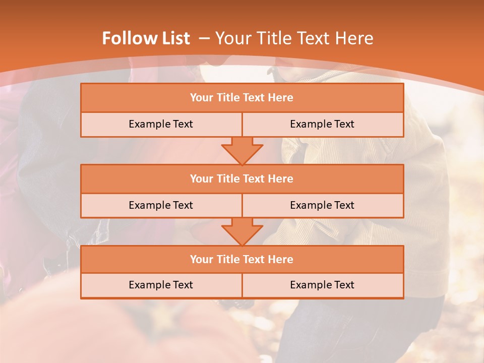 Two Children With Pumpkins Powerpoint Template PowerPoint Template
