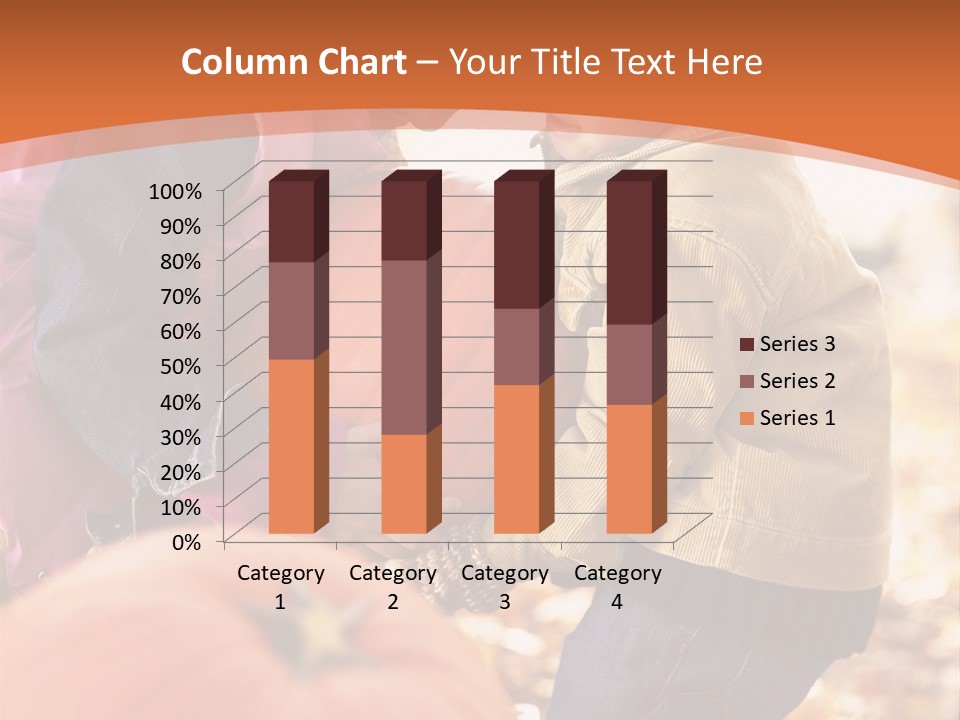 Two Children With Pumpkins Powerpoint Template PowerPoint Template